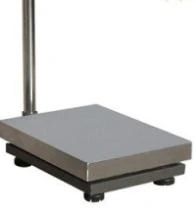 Plataforma de pesaje sobre piso con pedestal